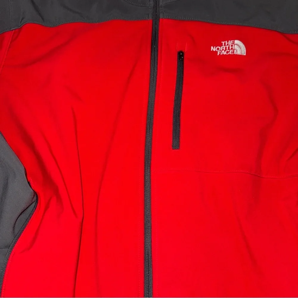 The North Face Apex Softshell Jacket Men’s XXL Red Black Full Zip